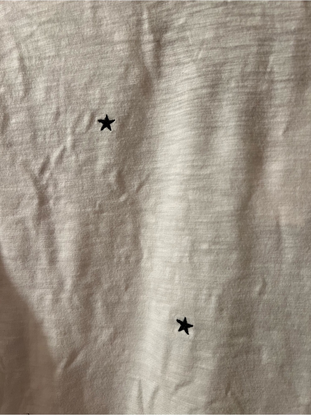 Anthropologie T.LA White V-Neck T-Shirt with Black Stars - NWT - Medium - Picture 8 of 16